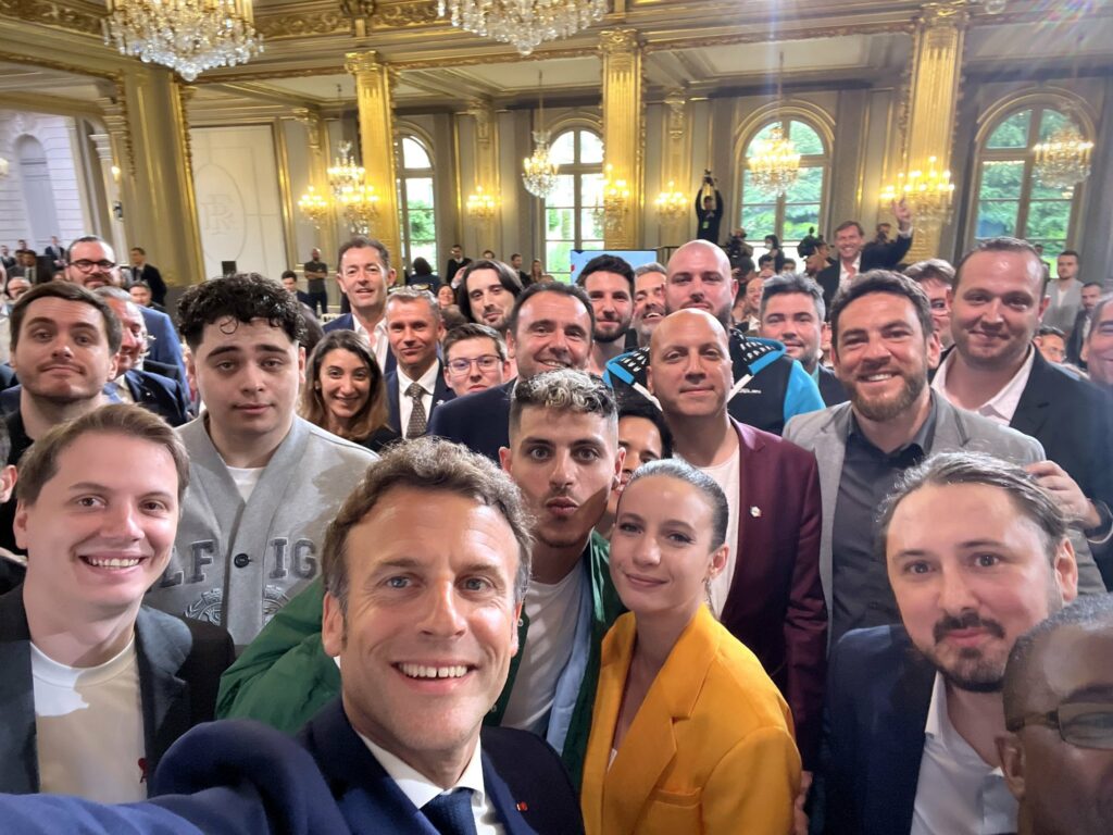 Les acteurs de l'export à l'Elysée avec Emmanuel Macron