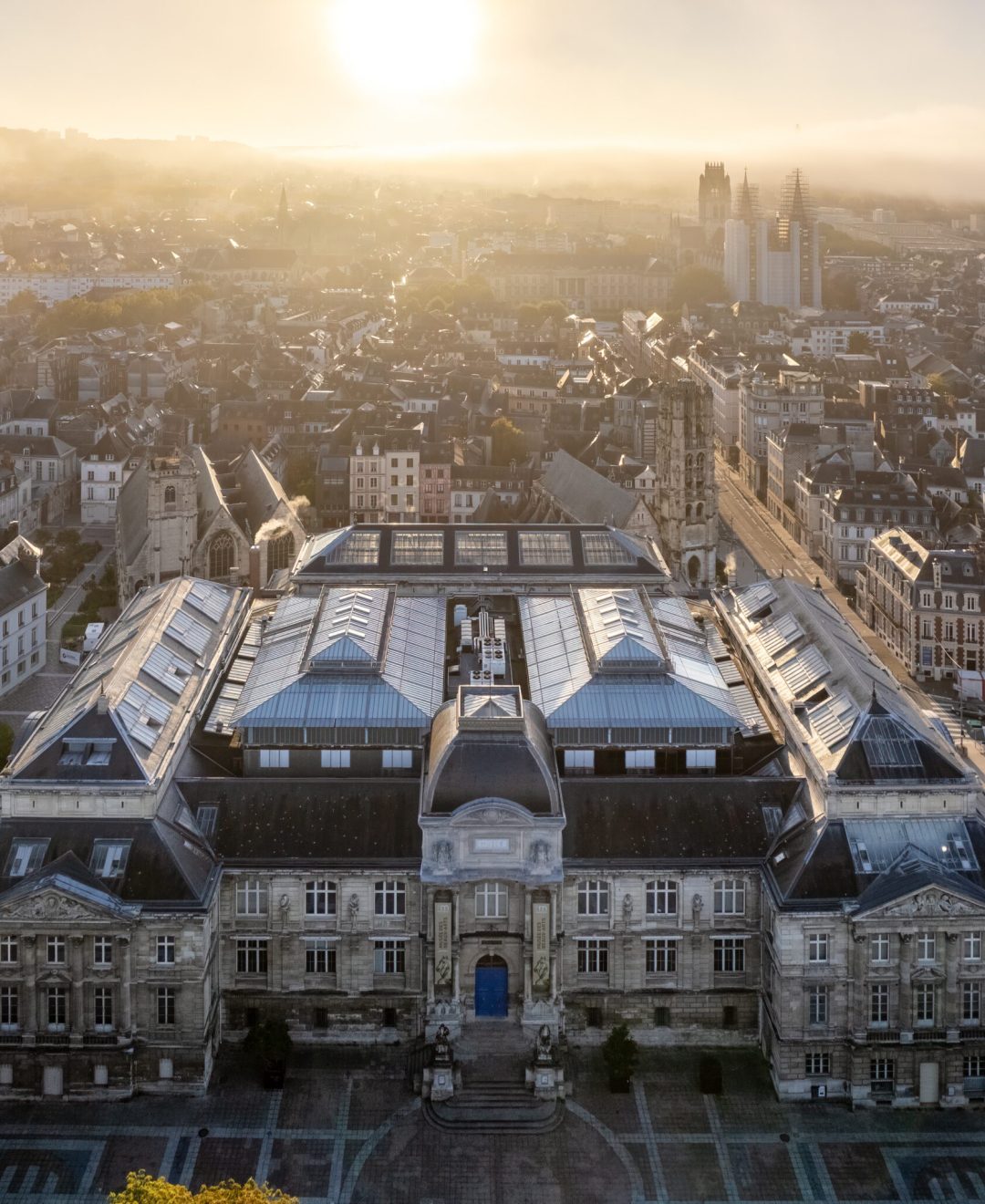 Musée des Beaux Arts de Rouen vue aérienne